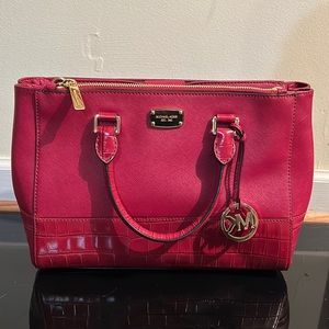 Michael Kors Red Leather Purse